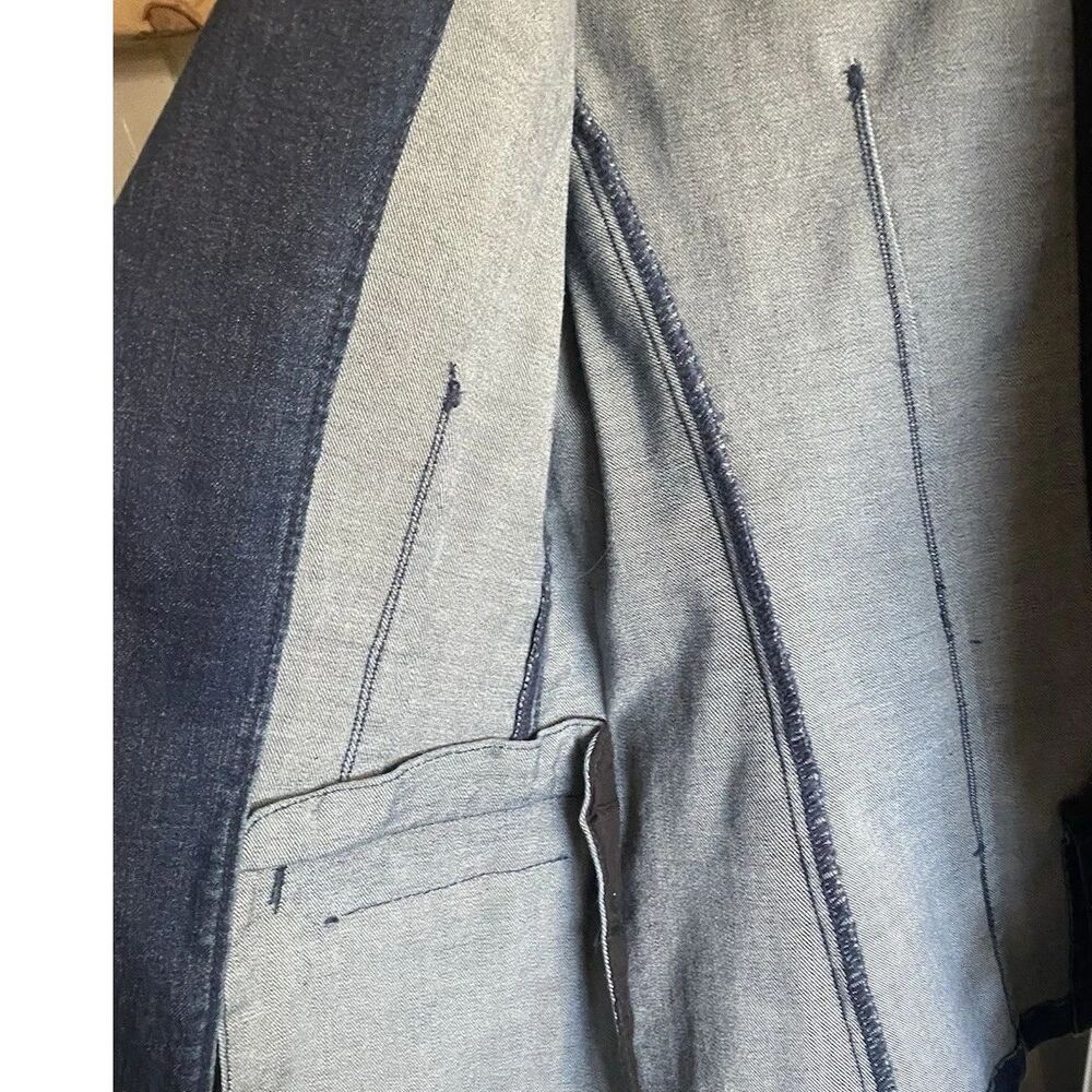 NWT Gloria Vanderbilt Denim Blazer Jacket Women's XXXL - Picture 2 of 3
